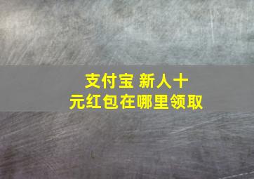 支付宝 新人十元红包在哪里领取